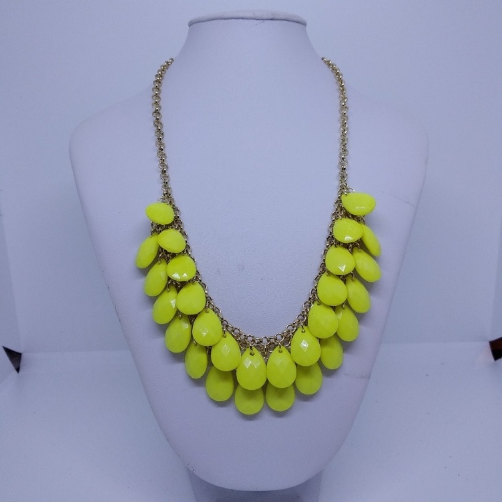 Yellow Teardrop Necklace
